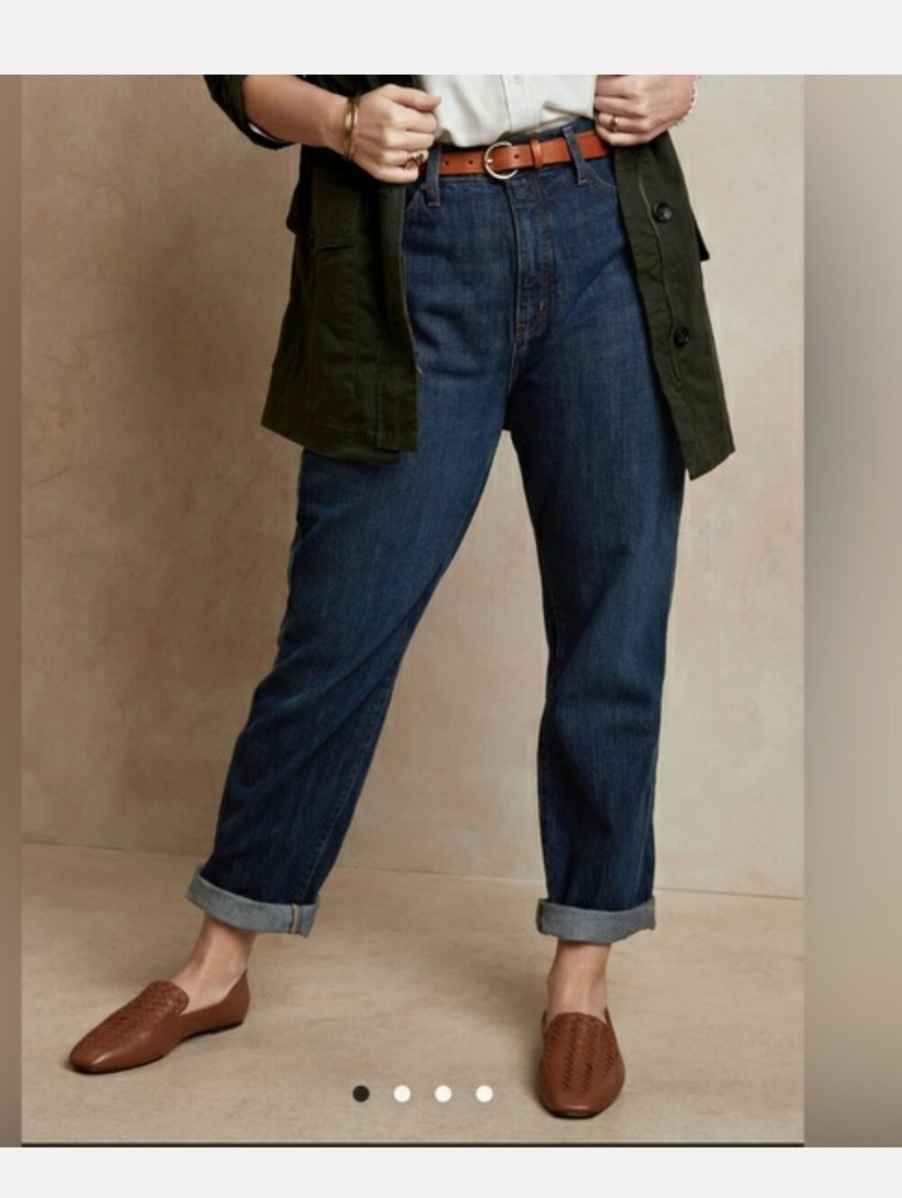 NWT Banana Republic Dark Blue High-Rise Curvy Straight Jeans